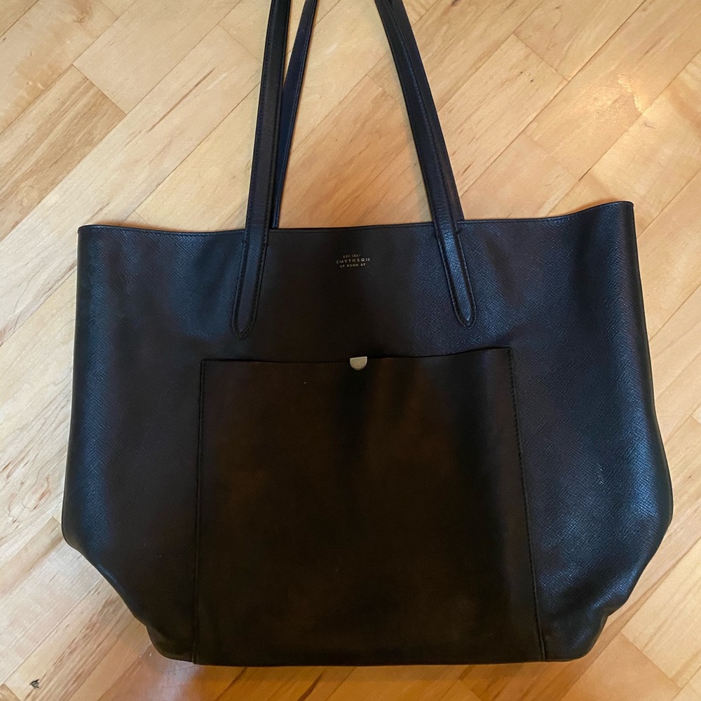 Authentic Smythson Black Tote